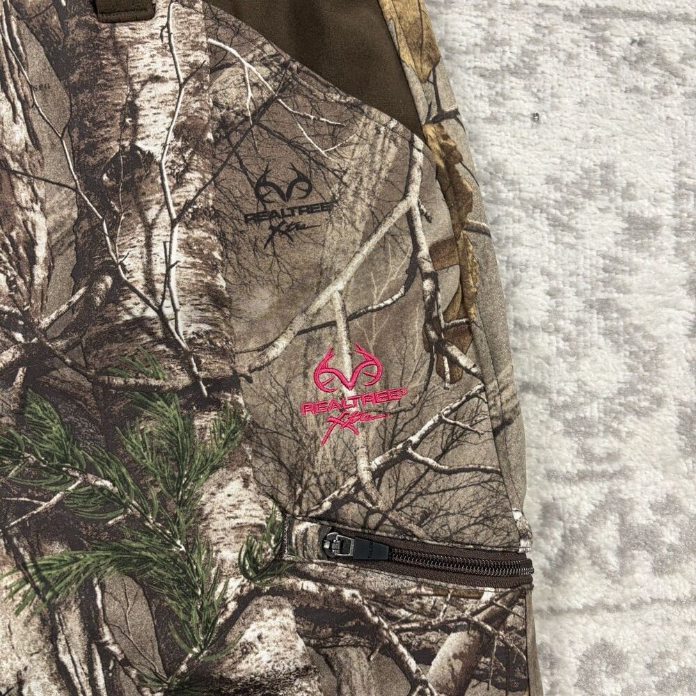 REALTREE Xtra Softshell Camo Hunting Pants Scent Factor Fleece Lined Women's XL - Picture 3 of 6